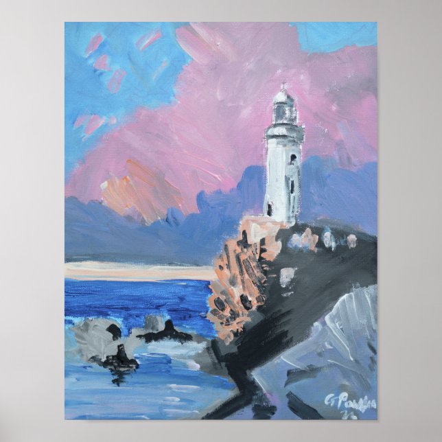 Affiche Phare côtier atmosphérique (Devant)