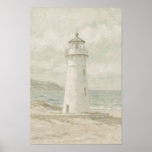 Affiche Phare côtier Soft Sage