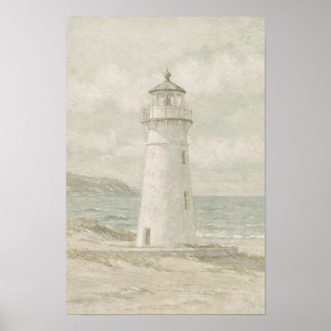 Affiche Phare côtier Soft Sage (Devant)