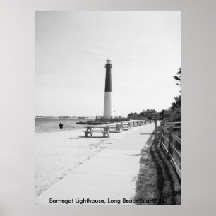 Affiche Phare de Barnegat, île de Long Beach