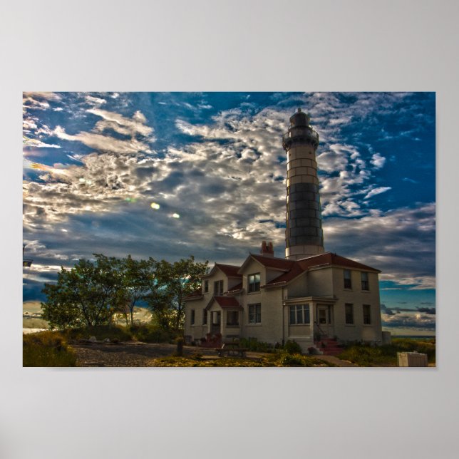 Affiche Phare de Big Sable Point, Michigan (Devant)