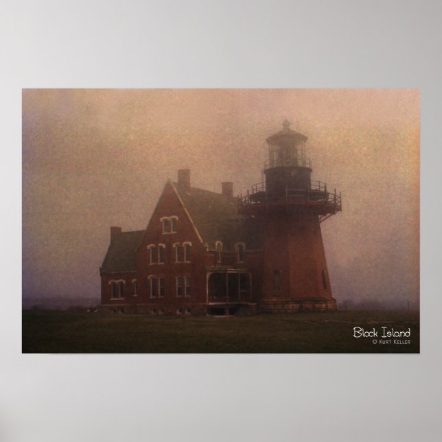 Affiche Phare de Block Island (Devant)