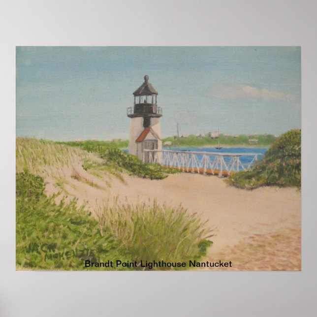 Affiche Phare de Brandt Point - Nantucket (Devant)