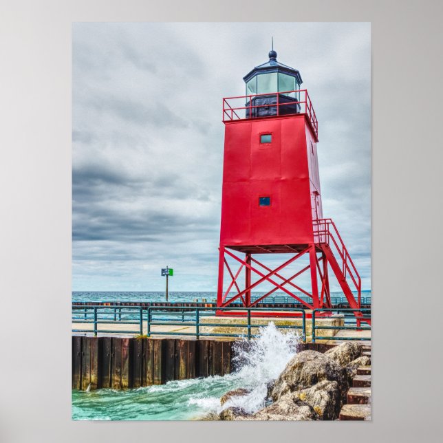 Affiche Phare de Charlevoix-Sud Pierhead (Devant)