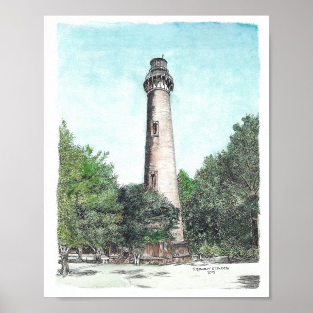 Affiche Phare de Currituck Beach (Devant)