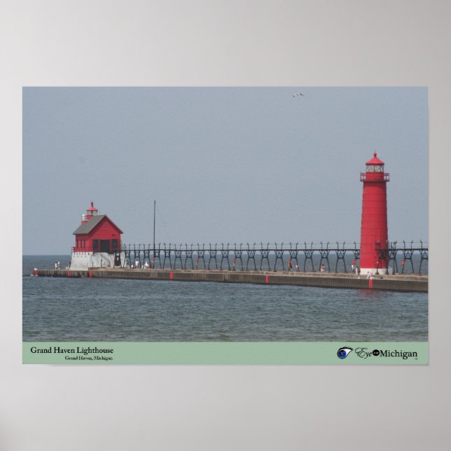 Affiche Phare de Grand Haven - Michigan (Devant)