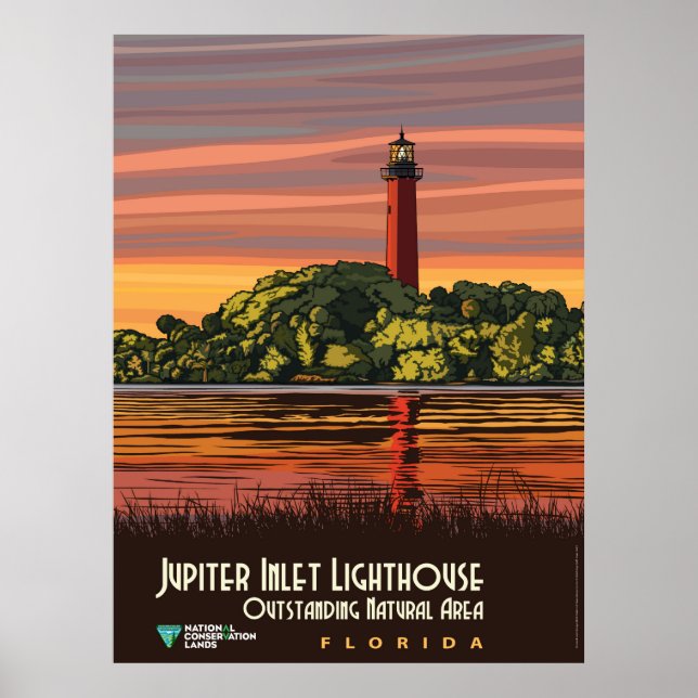 Affiche Phare de Jupiter Inlet Floride (Devant)