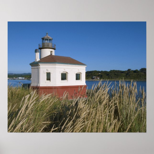 Affiche Phare de la rivière Coquille, Oregon, États-Unis (Devant)