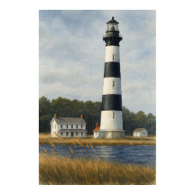 Phare de l'île de Bodie Aquarelle