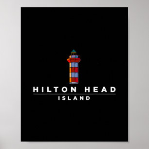 Affiche Phare de l'île de Hilton Head Sc Souvenir de vacan