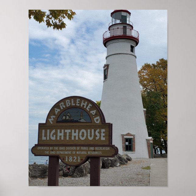 Affiche Phare de Marblehead à Marblehead, OH créé sur (Devant)