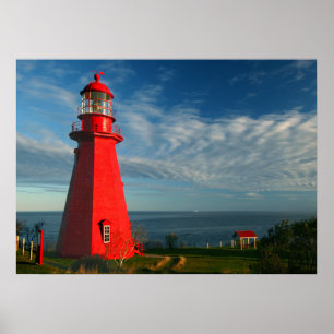 Affiche Phare de Martre de La Matane sur le Gaspé
