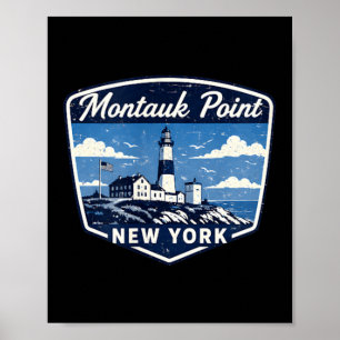 Affiche Phare de Montauk dans l'océan côtier de New York