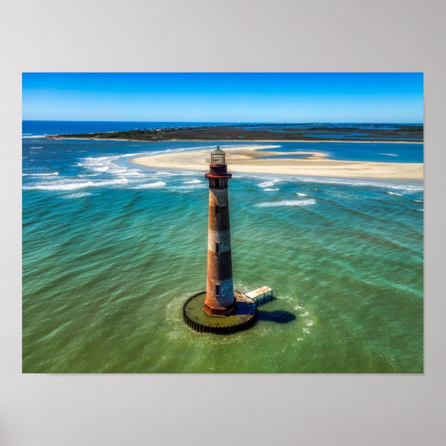 Affiche Phare de Morris Island (Caroline du Sud) (Devant)