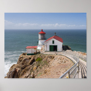 Affiche Phare de Point Reyes, Comté de Marin, Californie