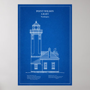 Affiche Phare de Point Wilson - Washington - AD