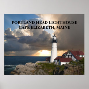 Affiche Phare de Portland Head Cape Elizabeth Maine