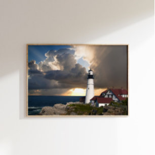 Affiche Phare de Portland Head dans le Maine Photo