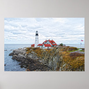 Affiche Phare de Portland Head, Maine