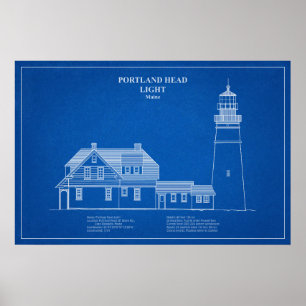 Affiche Phare de Portland Head - Maine – AD