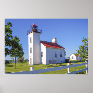 Affiche Phare de Sand Point, Escanaba, Michigan
