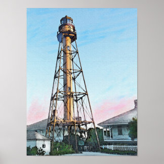 Affiche phare de sanibel