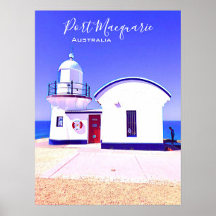 Affiche Phare de Tacking Point Port Macquarie Australie