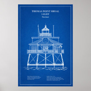 Affiche Phare de Thomas Point Shoal - Maryland - AD