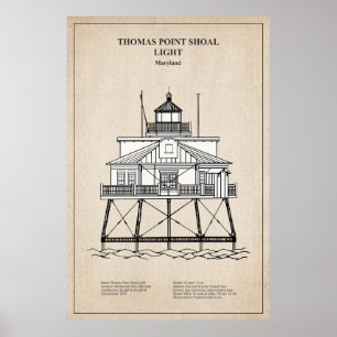 Affiche Phare de Thomas Point Shoal - Maryland - SBD