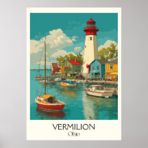 Phare de Vermilion Ohio Harbour Town Lake Erie