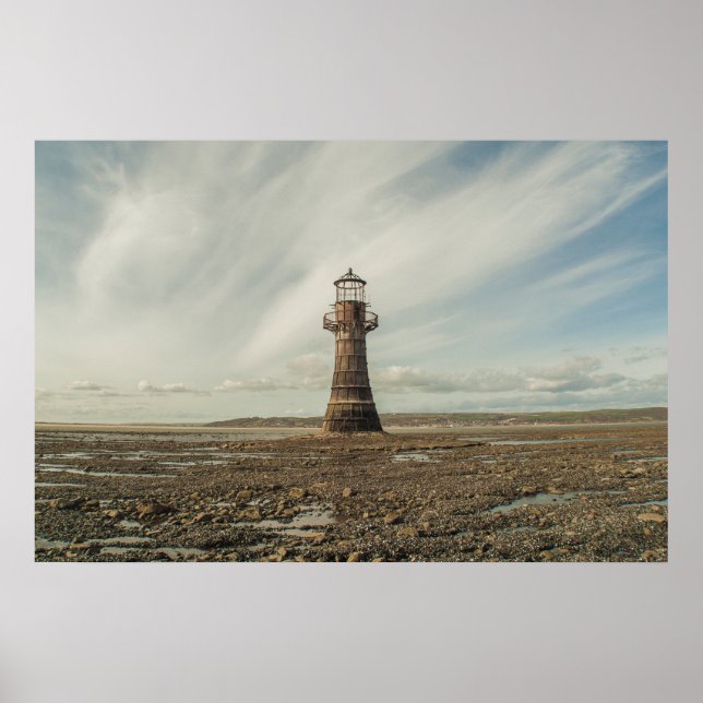 Affiche Phare de Whiteford, Péninsule de Gower, South Wale (Devant)