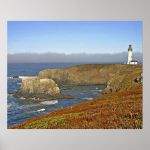Affiche Phare de Yaquina Head à Newport Oregon