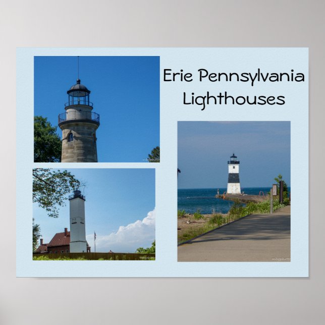 Affiche Phare d'Erie Pennsylvanie (Devant)