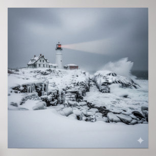 Affiche Phare d'hiver