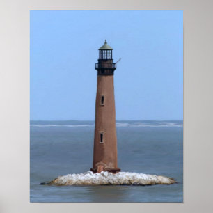 Affiche phare d'île de sable