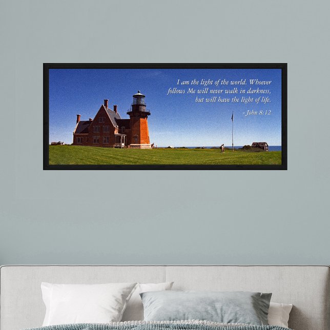 Affiche Phare du bloc sud-est de l'île Block (avec mots)) (Créateur téléchargé)