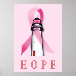 Affiche Phare du cancer du sein de l'espoir