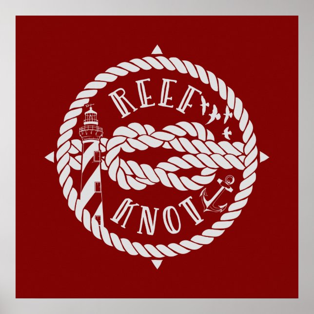 Affiche Phare du noeud de récif (Devant)