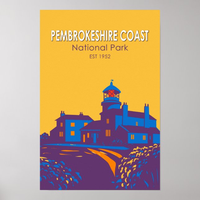 Affiche Phare du parc national côtier du Pembrokeshire (Devant)
