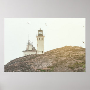 Affiche Phare du parc national des Îles-de-la-Manche