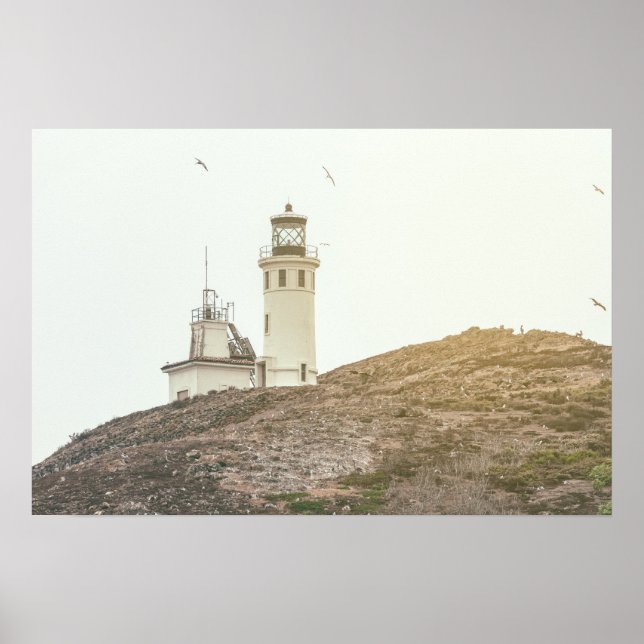 Affiche Phare du parc national des Îles-de-la-Manche (Devant)
