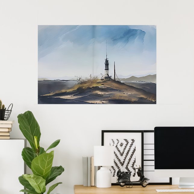 Affiche Phare vous guidant chez vous (Bureau à domicile)