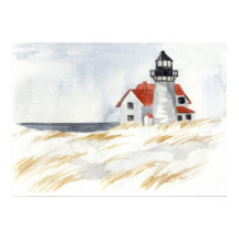 Phare Winter Snow Race Point Provincetown