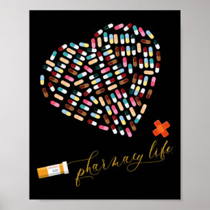 Affiche Pharmacie de la vie Heart Happy Valentine