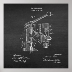 Affiche Pharmacie Imprimer no 5 Tablet Machine Brevet