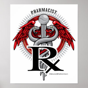 Affiche Pharmacien Caduceus