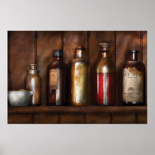 Affiche Pharmacien - Élixirs médicaux