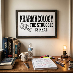 Affiche Pharmacologie Le Combat Est Réel Drôle Pharmacie