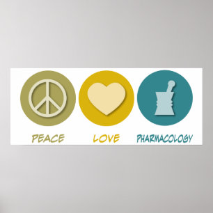 Affiche Pharmacologie Peace Love
