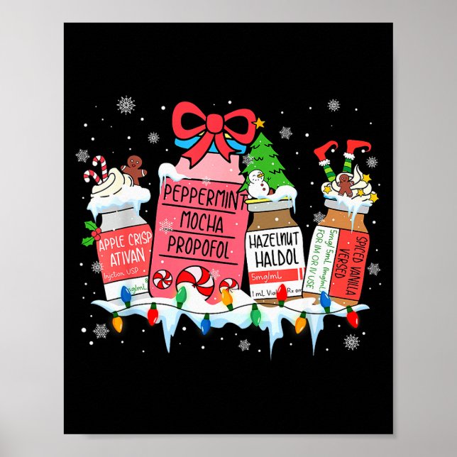Affiche Pharmacy Crew Christmas Pharmacist Medicine Reinde (Devant)